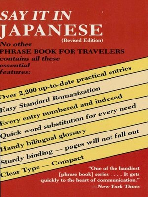 cover image of Say It in Japanese